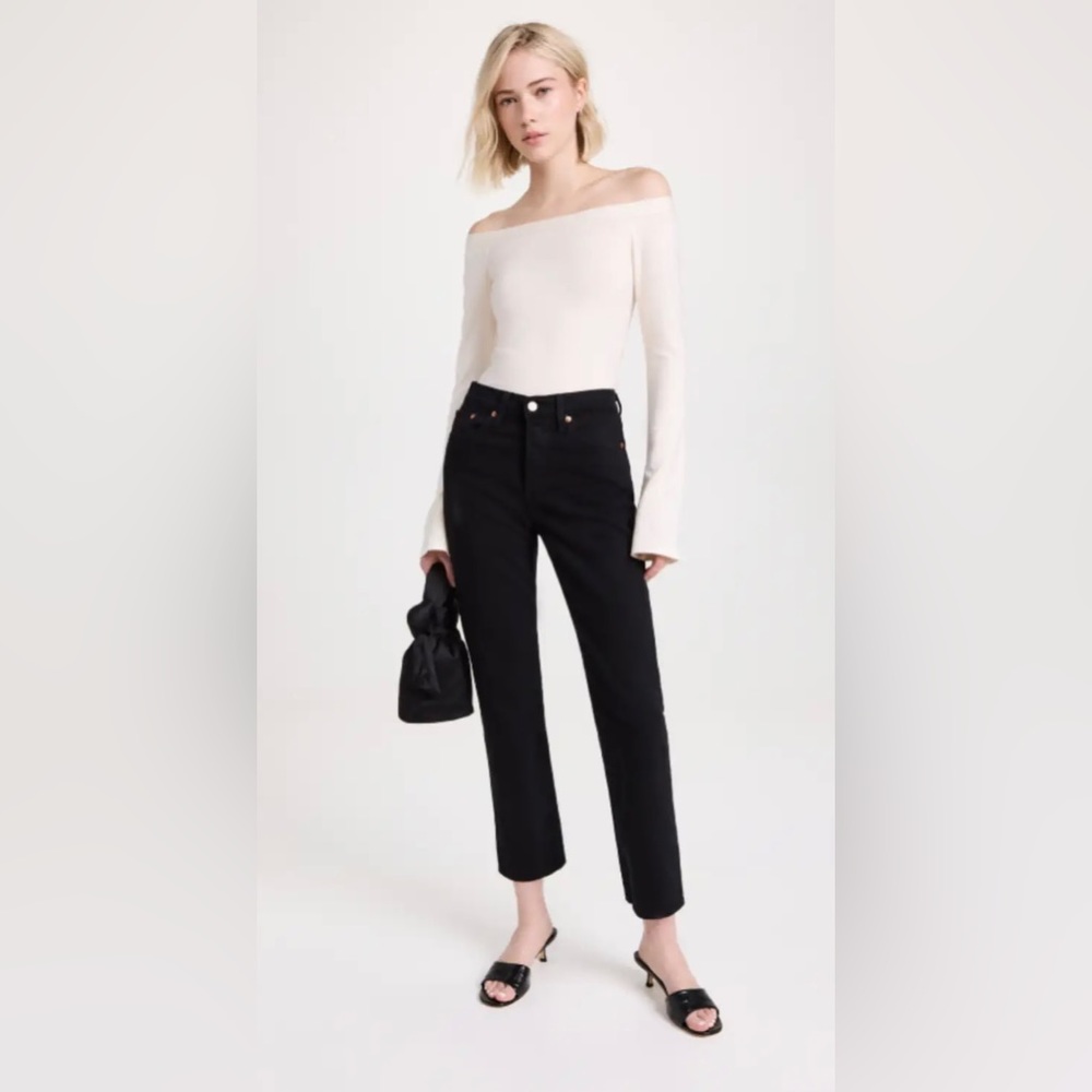 Levi's Black Straight Leg Jeans for Women